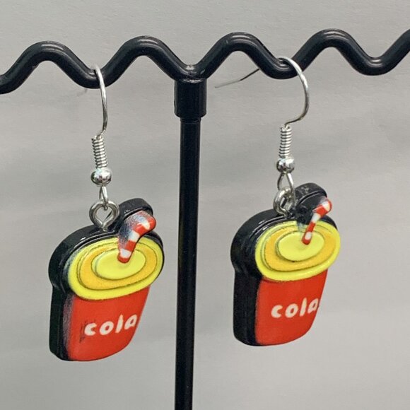 Soda Earring, Cola Earring, Drink Earring, Soda Pop Earring, Gift Idea, Food - Picture 3 of 8